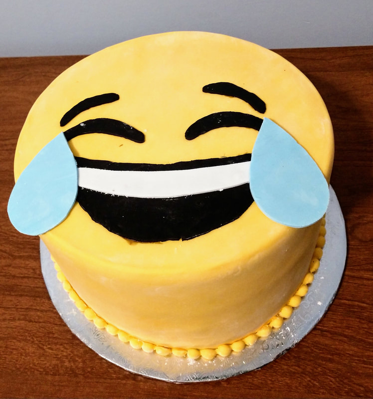 Laughing Tears emoji cake - Sugar Rush Cakes | Sugar Rush Cakes